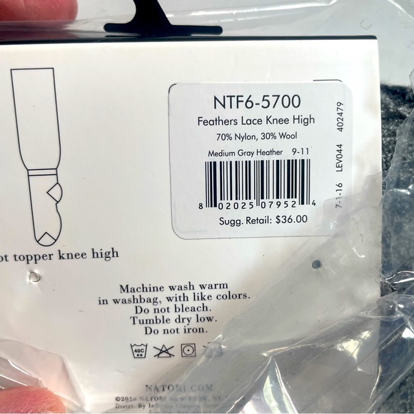 BNWT NATORI BOOT TOPPER KNEE HIGH SOCKS women’s 9-11 - Picture 9 of 15